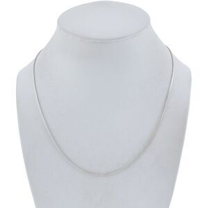 Vintage Italy Sterling Silver 925 1.2mm Snake Chain Necklace 18"